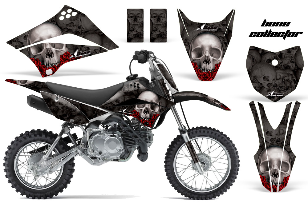 Kawasaki KLX 110L 10-11 NP Graphic Kit BONE COLLECTOR-BLACK